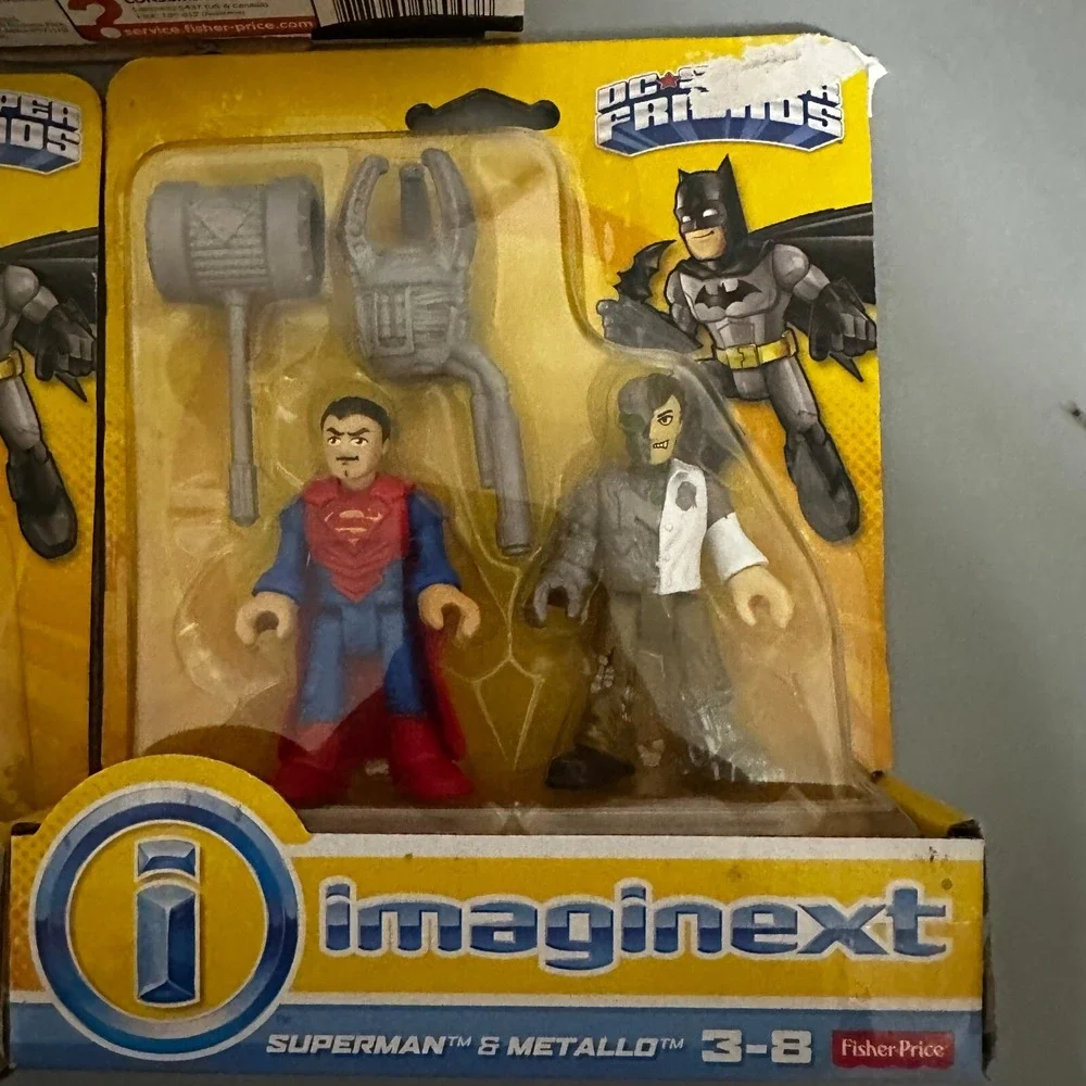 Imaginext DC Super Friends Lot Red Robin Batgirl Superman Metallo Fisher Price